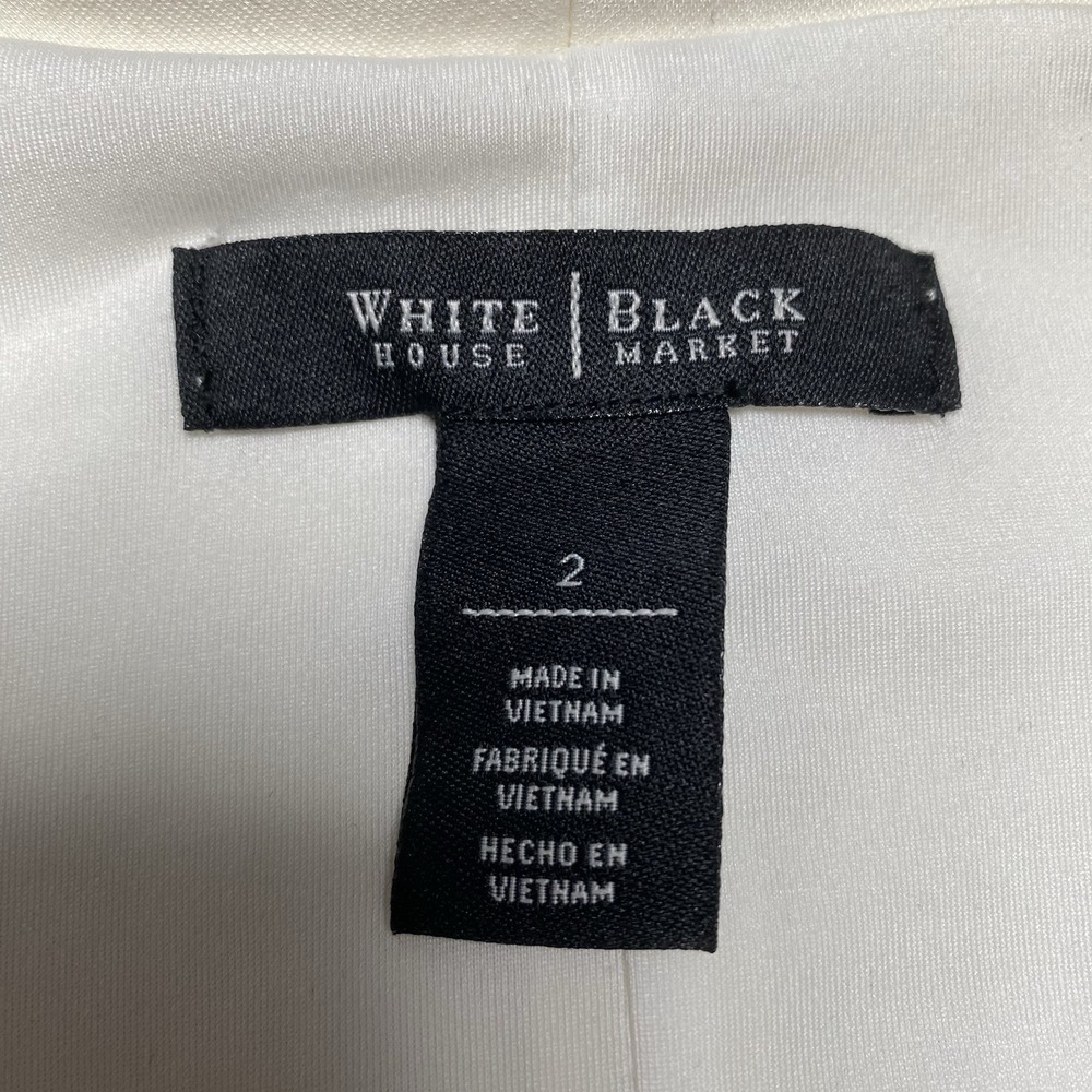 White House Black Market Peplum Blouse Corpcore Quiet Luxury Chic Minimalism - Picture 9 of 13